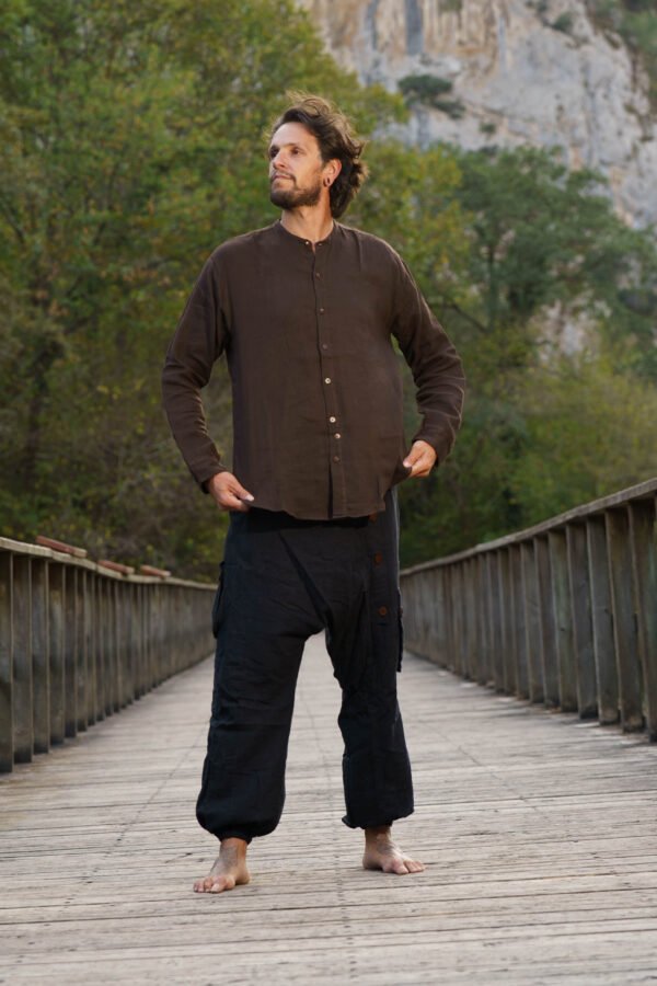 Camisa Bohemian Earthy Brown Wanderer