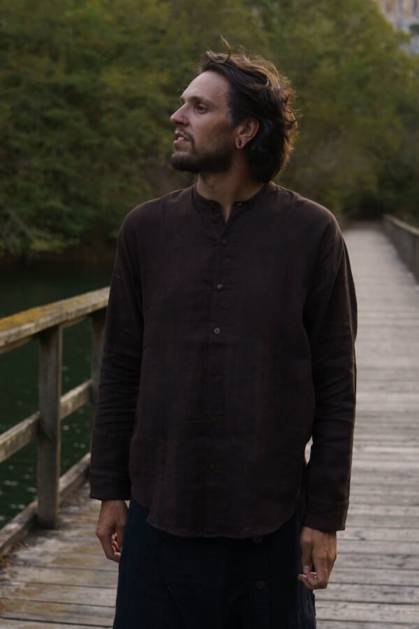 Camisa Bohemian Earthy Brown Wanderer