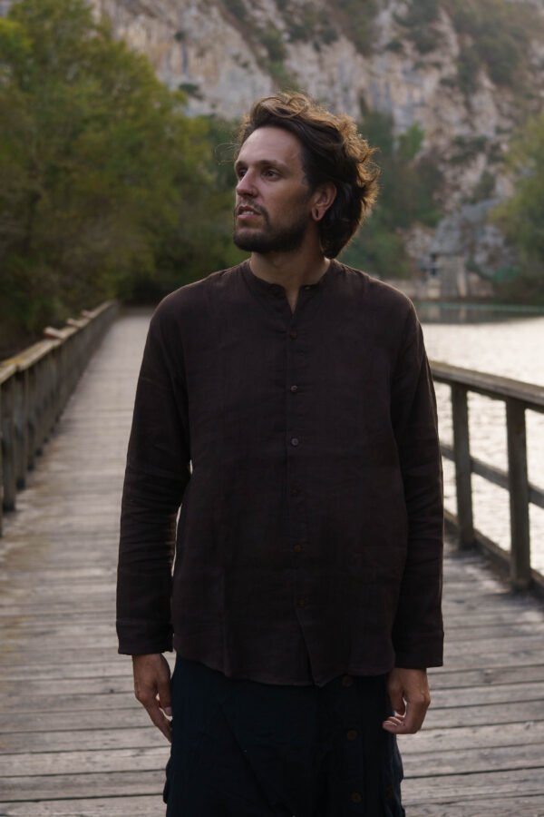 Camisa Bohemian Earthy Brown Wanderer