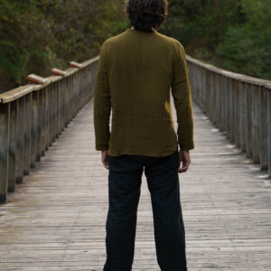 Bohemian Olive Green Wanderer Camicia