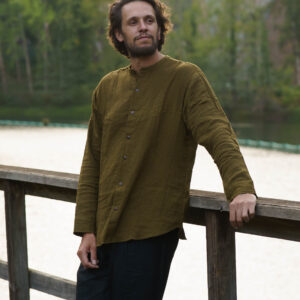 Bohemian Olive Green Wanderer Camicia