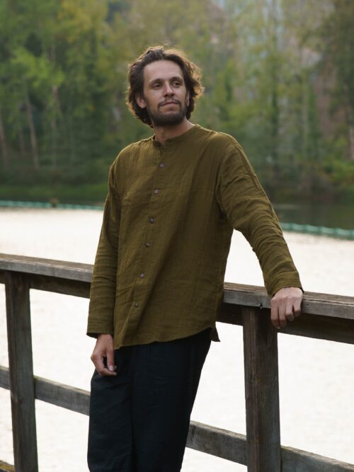 Camisa Bohemian Olive Green Wanderer