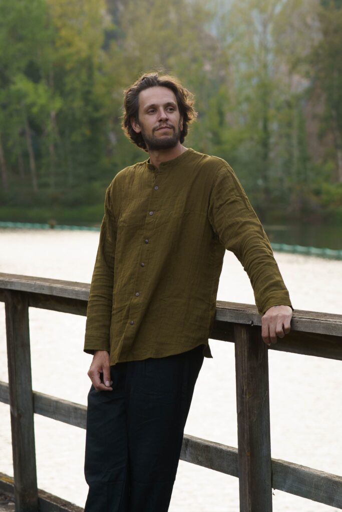 Chemise Wanderer Bohème Vert Olive