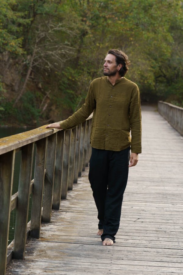Camisa Bohemian Olive Green Wanderer