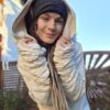 Veste à capuche en bois flotté
