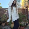 Veste à capuche en bois flotté