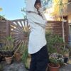 Veste à capuche en bois flotté