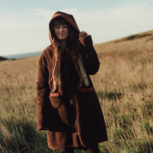 Brown Sherpa Fleece Coat