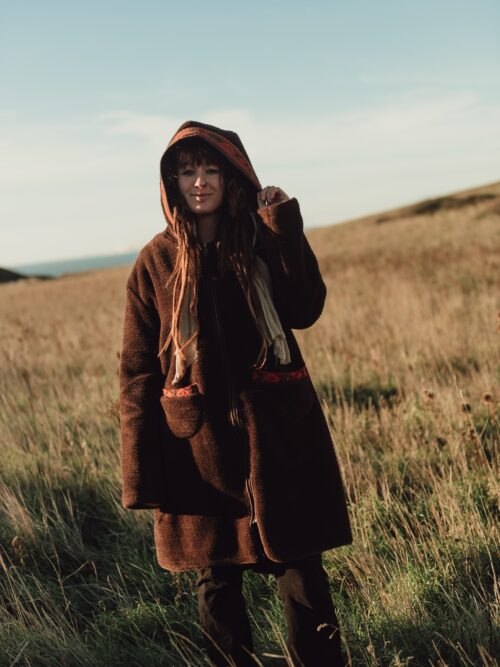 Brown Sherpa Fleece Coat