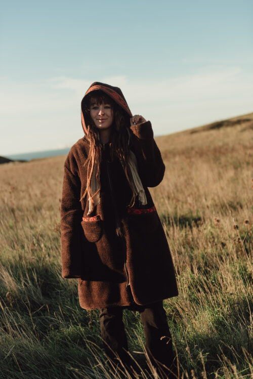 Brown Sherpa Fleece Coat