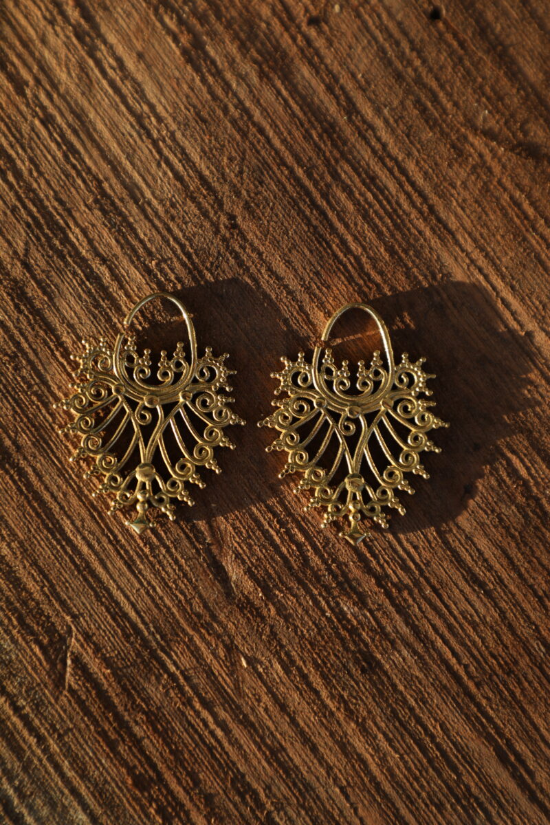 Filigree Sun Hoop Earrings
