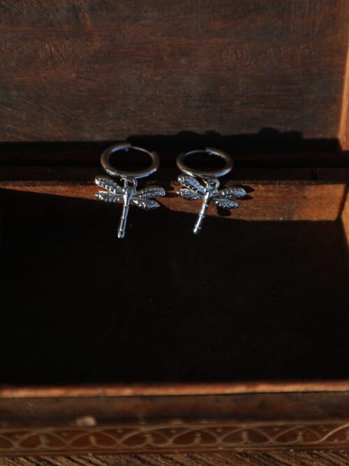 Ethereal Dragonfly Spirit Hoop Earrings