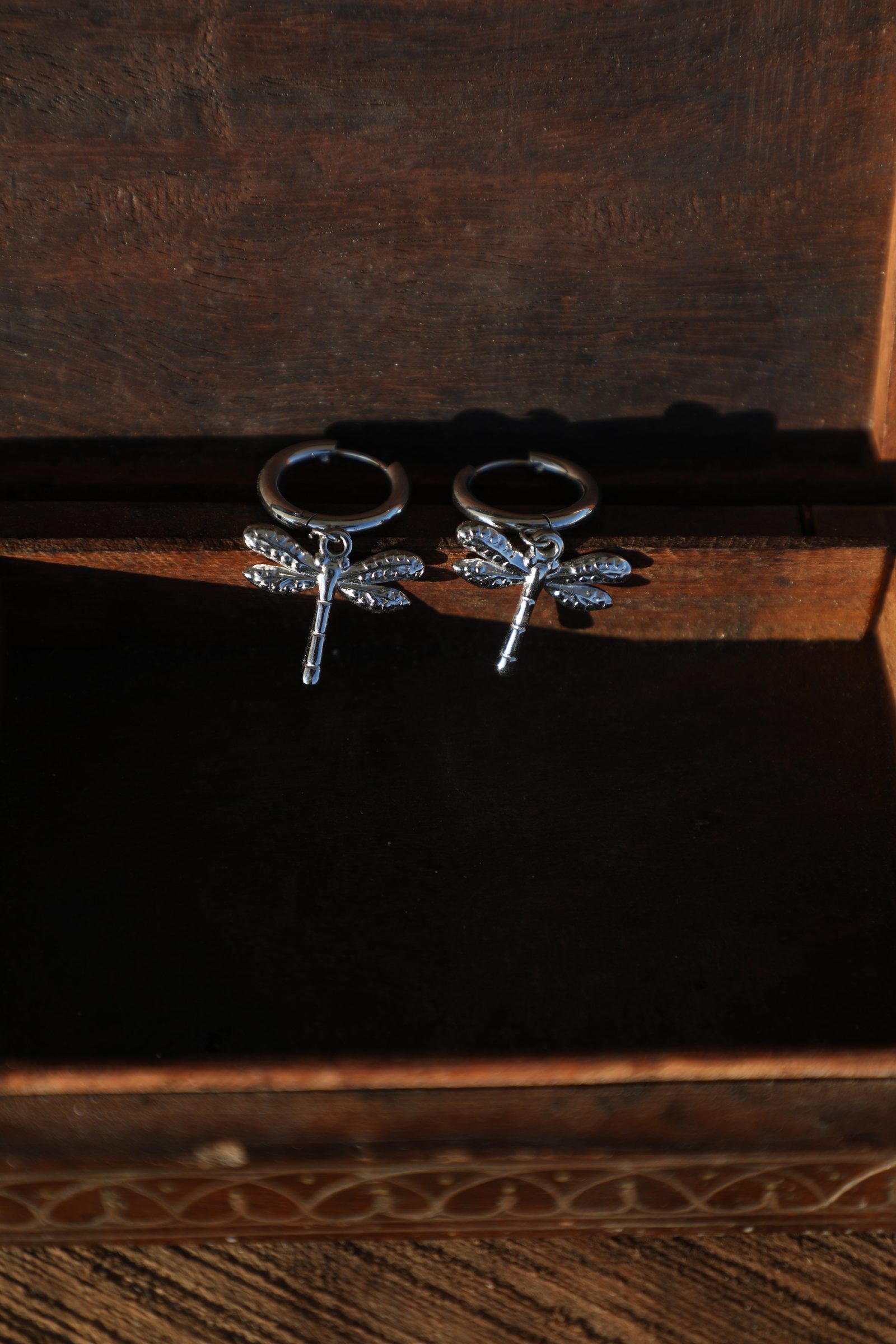 Ethereal Dragonfly Spirit Hoop Earrings