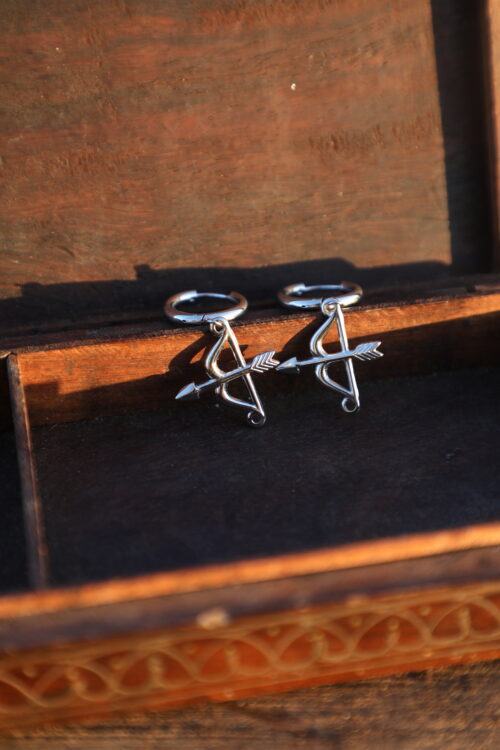 Cupid Arrow Hoop Earrings