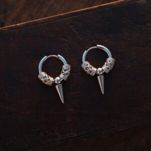Spiked Tribal Hoop Earrings