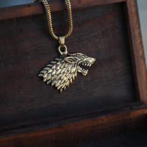 Wolf Spirit Head Pendant Necklace