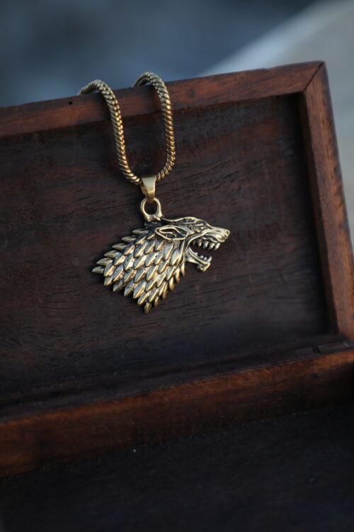 Wolf Spirit Head Pendant Necklace