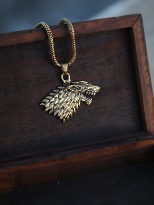 Wolf Spirit Head Anhänger Halskette