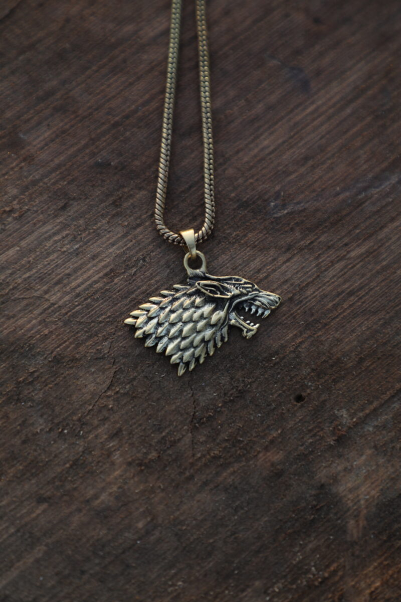 Wolf Spirit Head Pendant Necklace