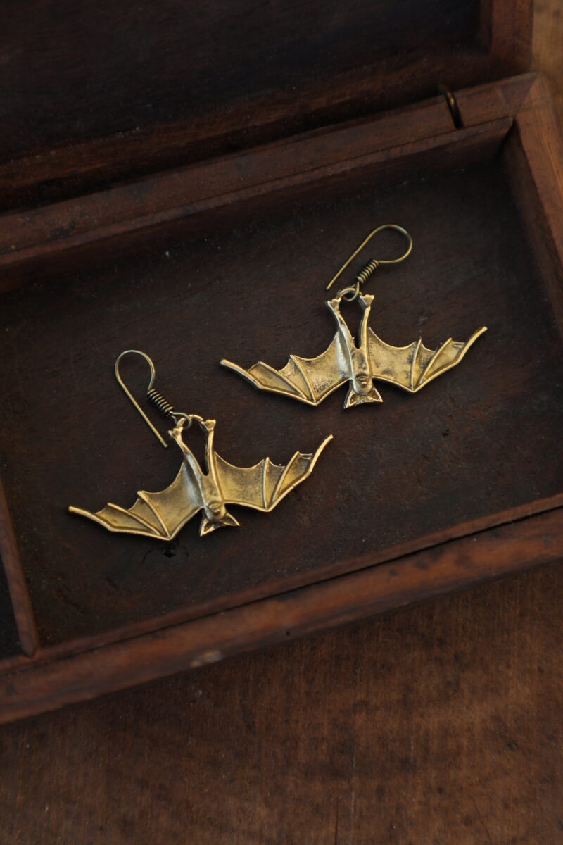 Orecchini Ala di Pipistrello di Mezzanotte