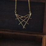 Sacred Triangle Line Pendant Necklace