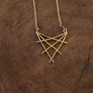 Sacred Triangle Line Pendant Necklace