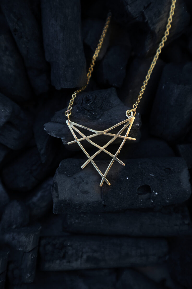 Sacred Triangle Line Pendant Necklace
