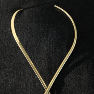 Minimalist Brass V-Loop Pendant Necklace