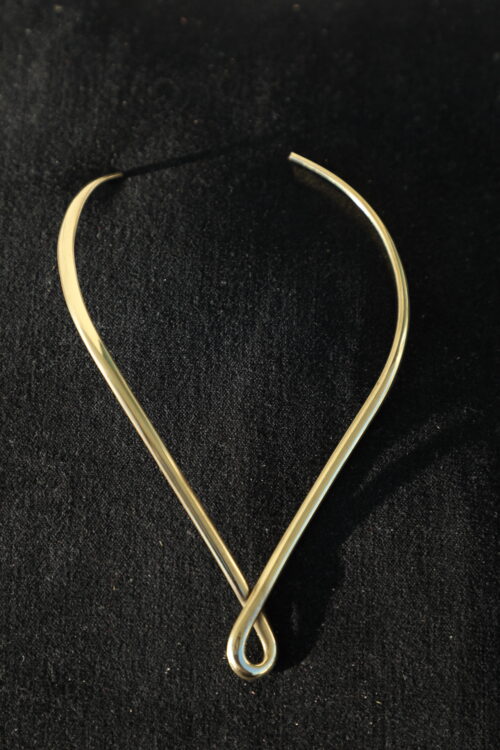 Minimalist Brass V-Loop Pendant Necklace