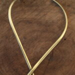 Minimalist Brass V-Loop Pendant Necklace