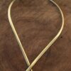Minimalist Brass V-Loop Pendant Necklace