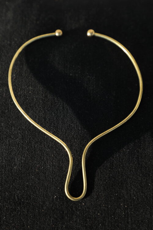 Minimalist Brass Torque Choker