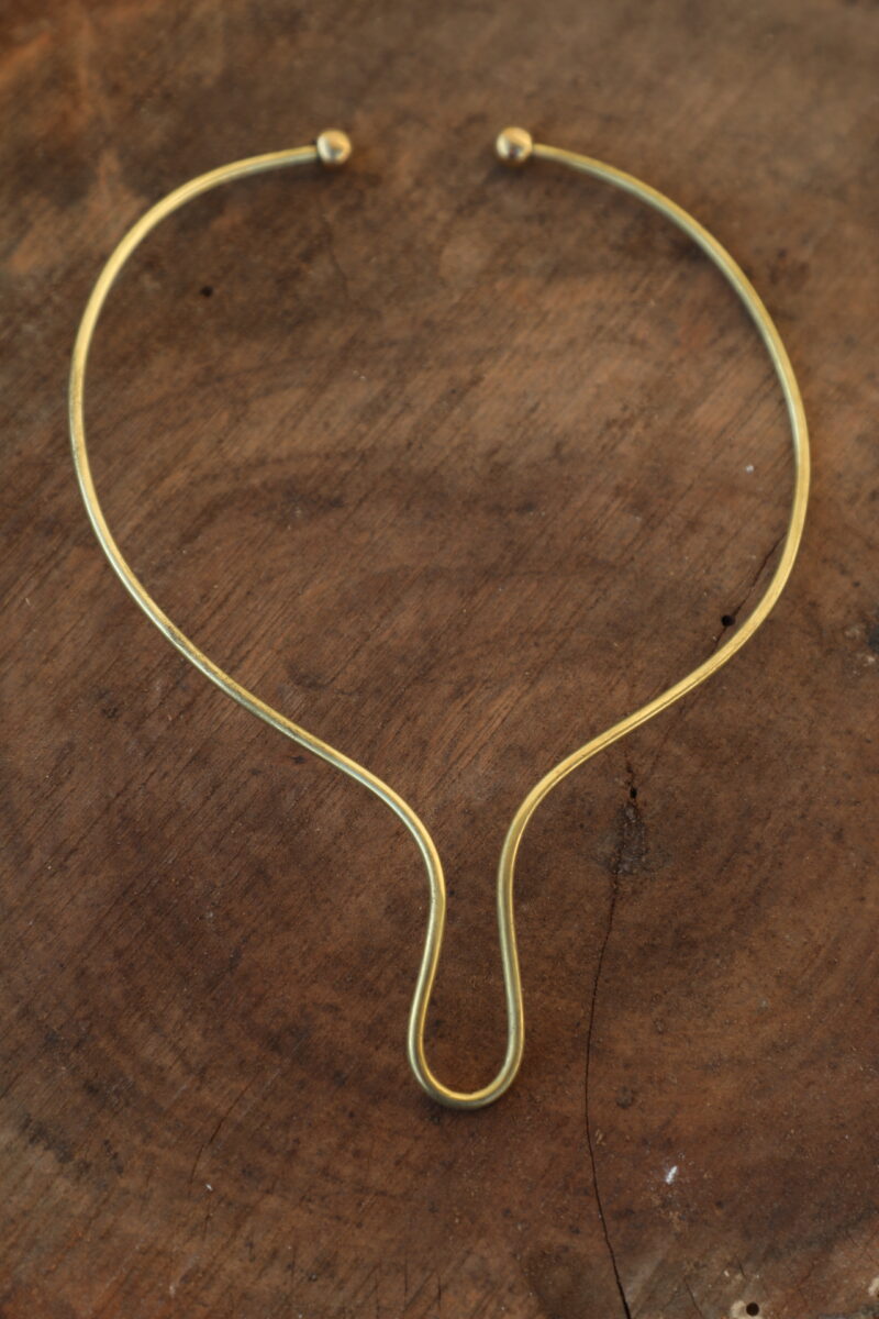 Minimalist Brass Torque Choker