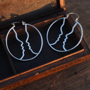 Twin Soul Silhouette Hoop Earrings