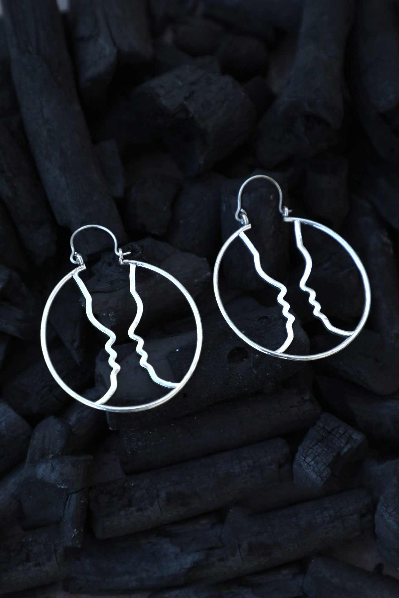 Twin Soul Silhouette Hoop Earrings