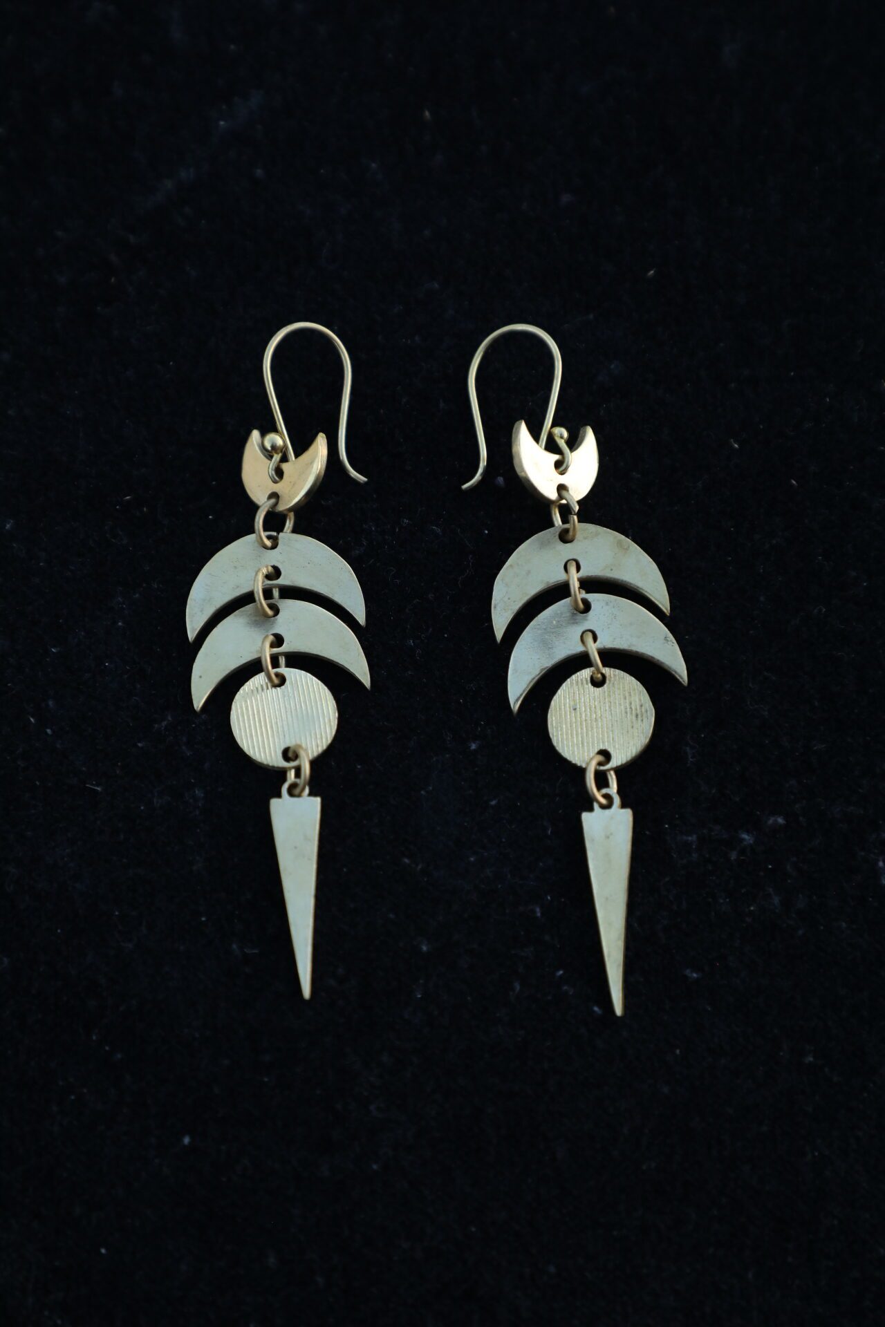 Lunar Spike Cascade Drop Earrings