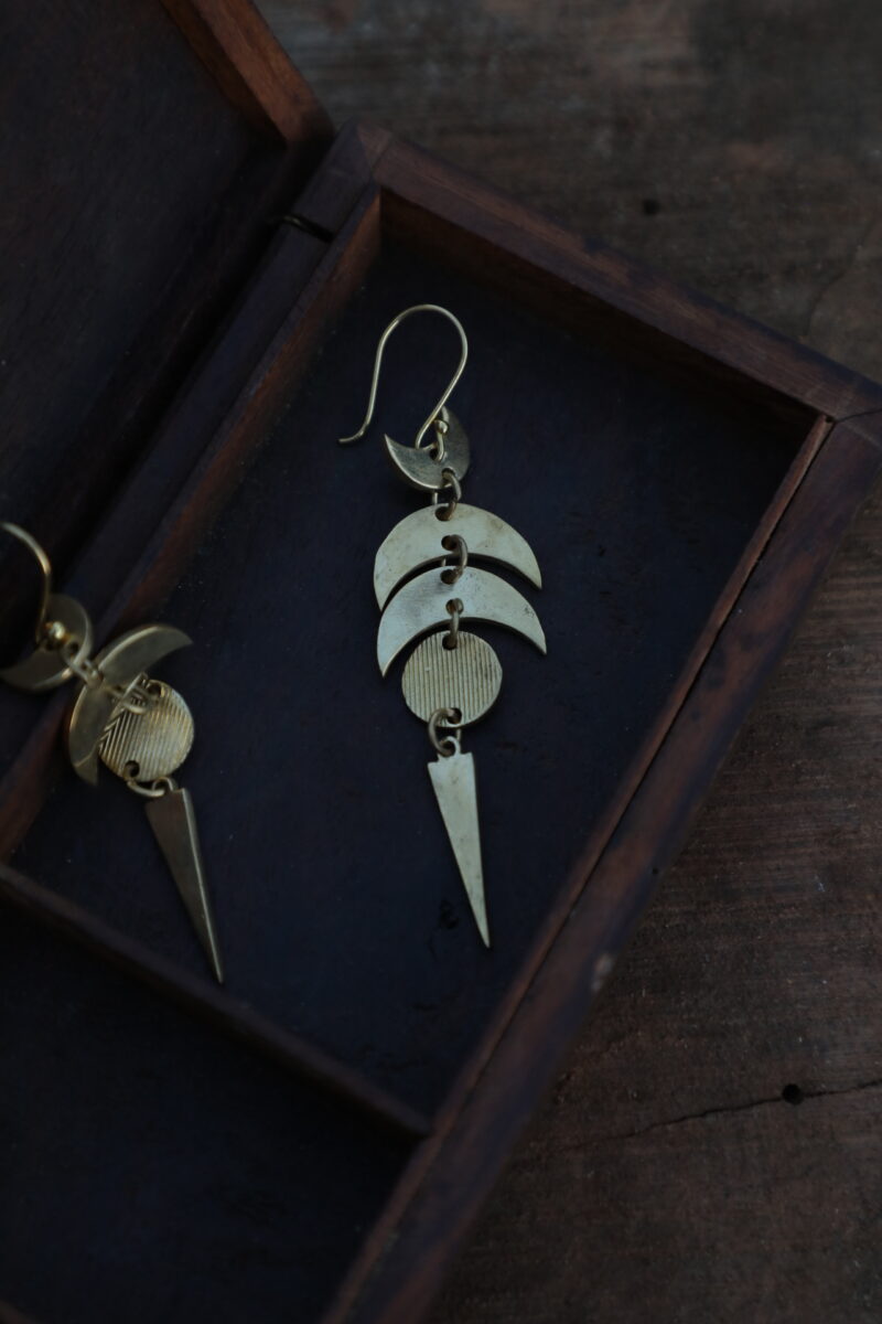 Lunar Spike Cascade Drop Earrings