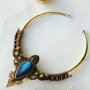 Moonflare Labradorite Brass Necklace