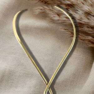 Minimalist Brass V-Loop Pendant Necklace