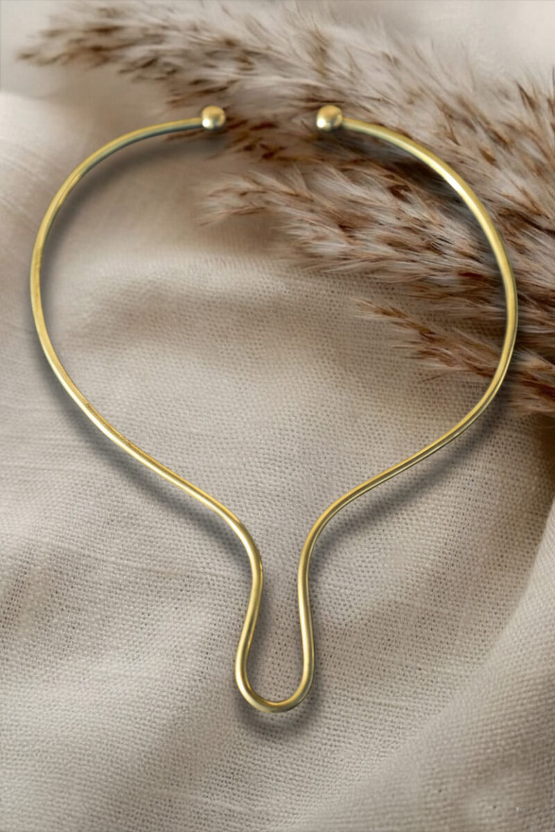 Minimalist Brass Torque Choker