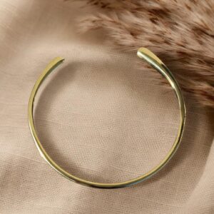 Minimal  Open Cuff Brass Choker