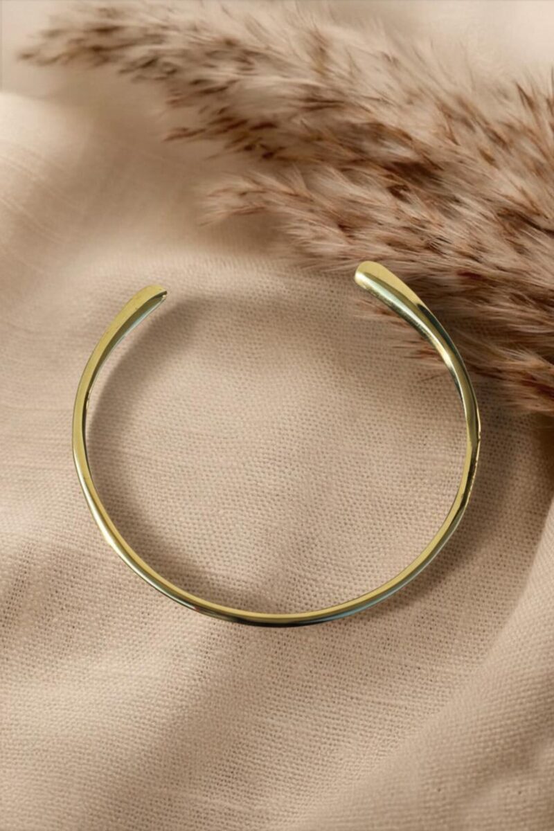 Minimal  Open Cuff Brass Choker