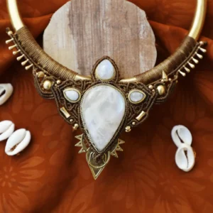 Moonstone Inspired Torque Necklace