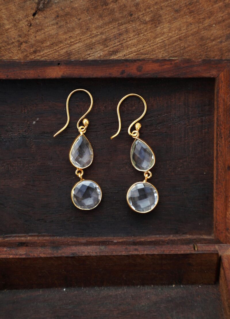Moonlight Teardrop Crystal Earrings