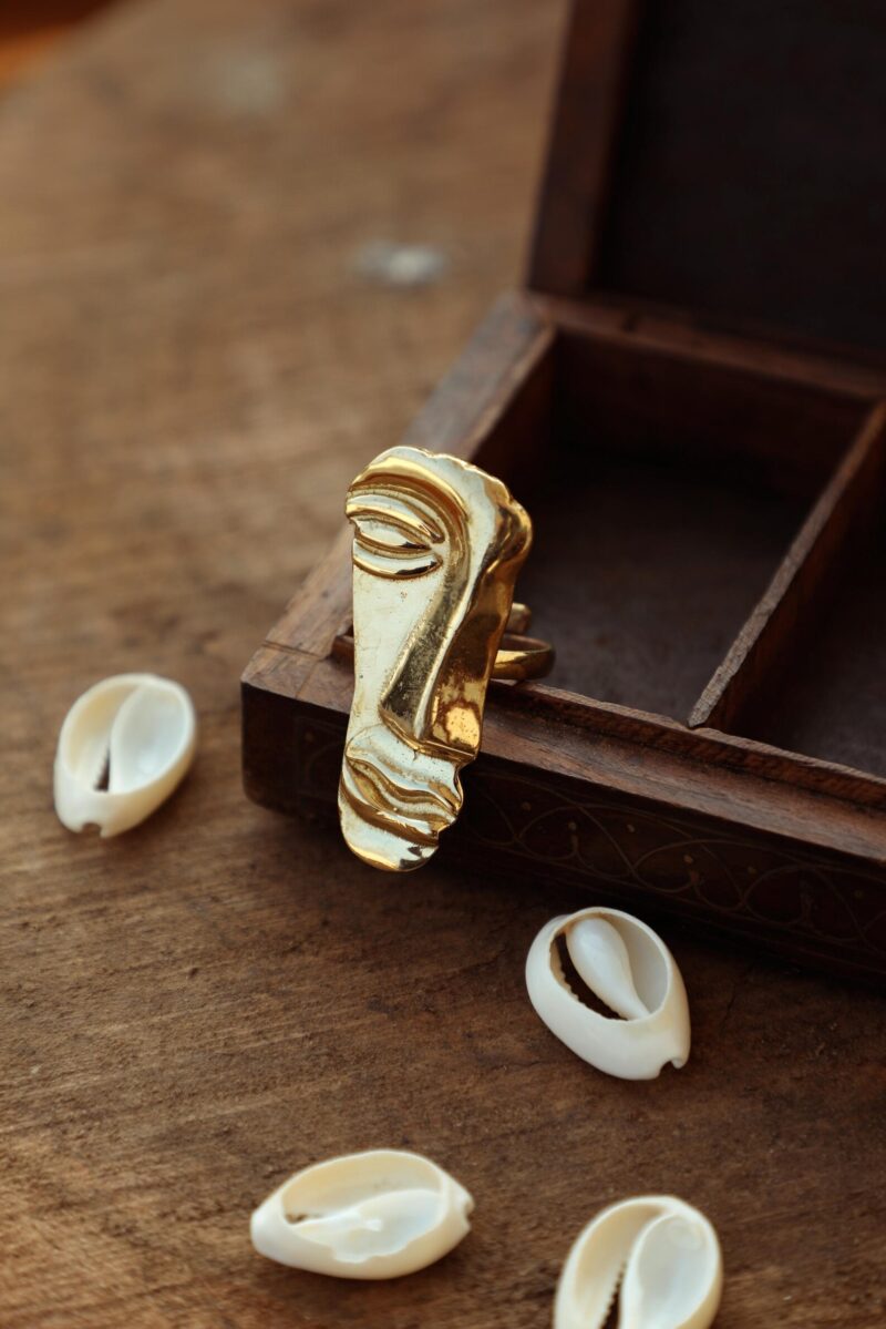 Golden Tides Sculpted Ring