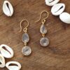 Boucles d’oreilles en cristal en forme de larme au clair de lune