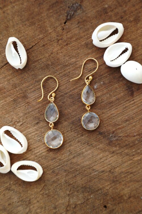 Moonlight Teardrop Crystal Earrings