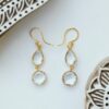 Boucles d’oreilles en cristal en forme de larme au clair de lune
