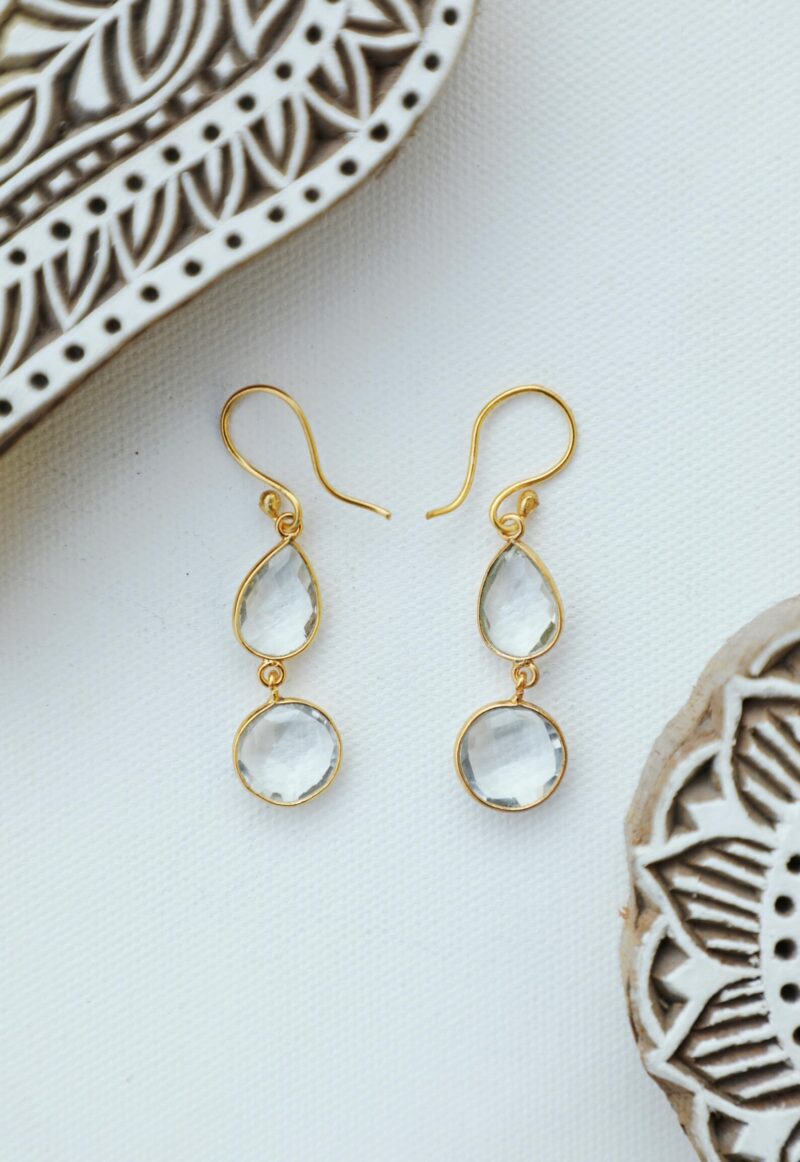 Moonlight Teardrop Crystal Earrings