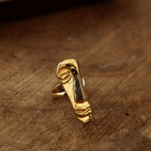 Golden Tides Sculpted Ring